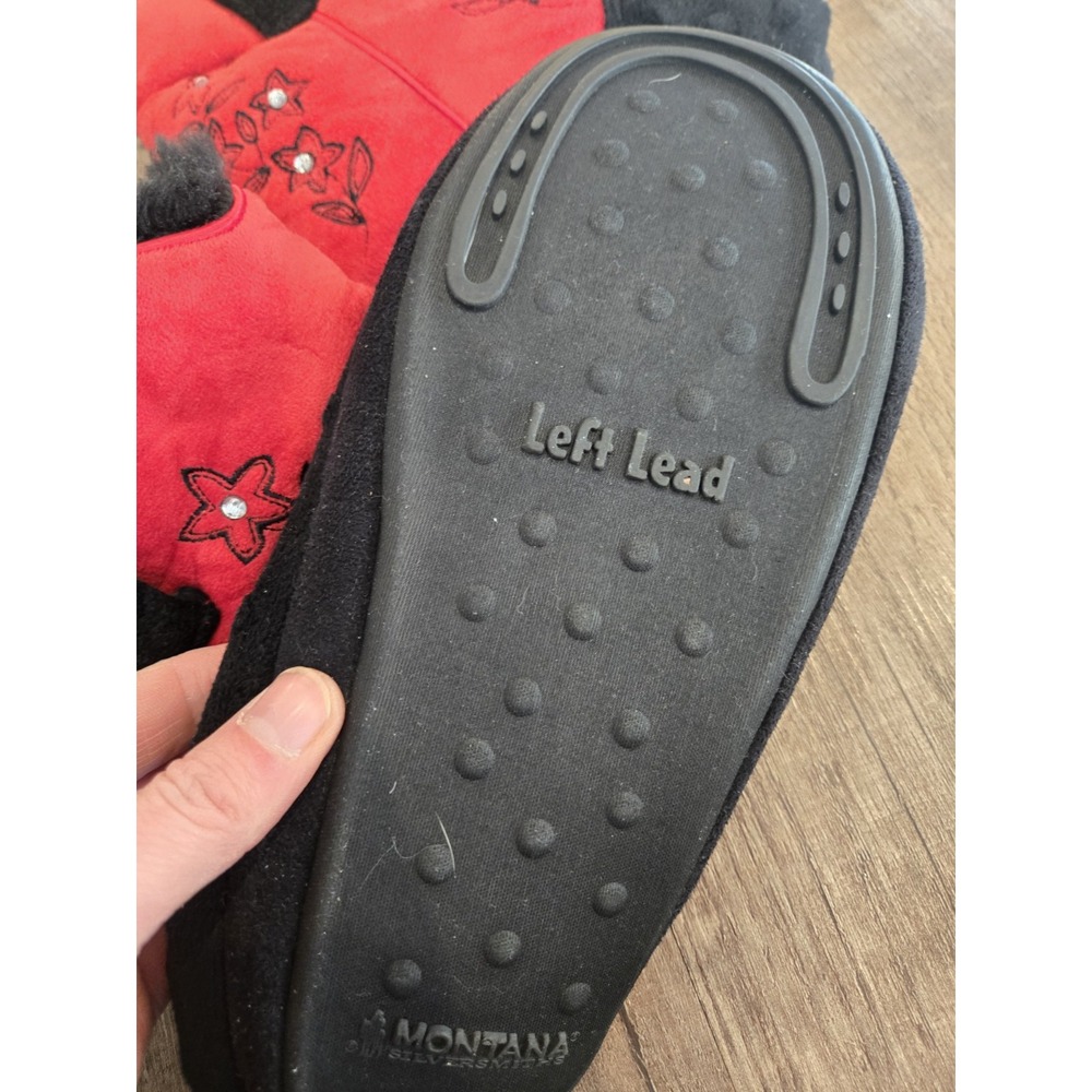 DBL Barrel cowboy‎ boot slipper red/black  Womens Size M 6-7 - Picture 2 of 6